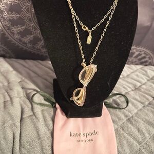 Authentic Kate Spade necklace.  “In the shade” style  gold tone